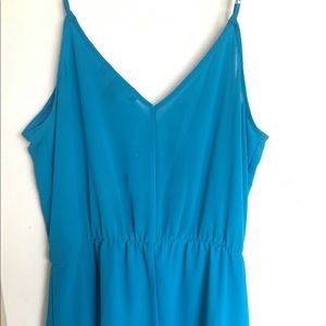 Spaghetti strap blue dress